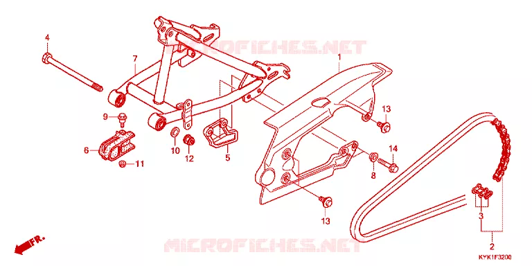 BRAS OSCILLANT Honda MOTO 110 CRF 2022  CRF110FN
