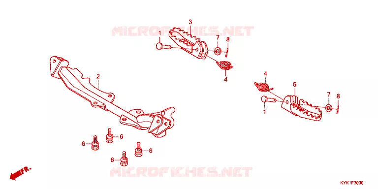 REPOSE PIED Honda MOTO 110 CRF 2022  CRF110FN
