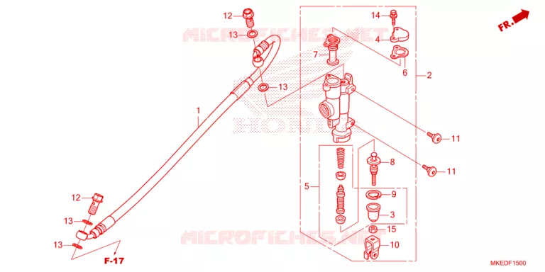 MAITRE CYLINDRE DE FREIN ARRIERE Honda MOTO 450 CRF 2023  CRF450RP
