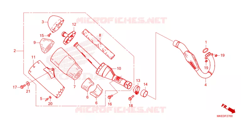 SILENCIEUX D'ECHAPPEMENT Honda MOTO 450 CRF 2023  CRF450RP