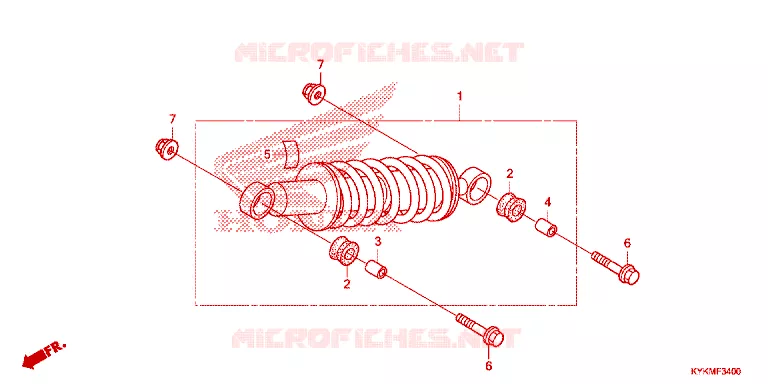 AMORTISSEUR ARRIERE Honda MOTO 110 CRF 2022  CRF110FN
