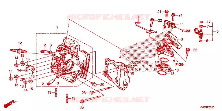 CULASSE Honda MOTO 110 CRF 2023  CRF110FN