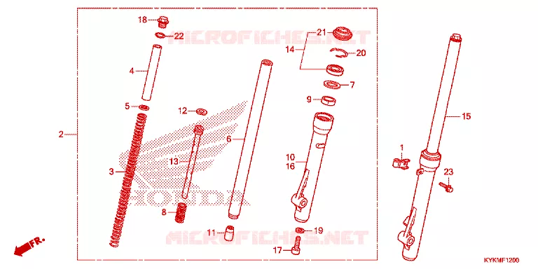 FOURCHE Honda MOTO 110 CRF 2023  CRF110FN