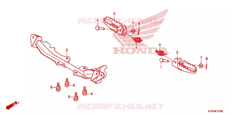 REPOSE PIED Honda MOTO 110 CRF 2023  CRF110FN