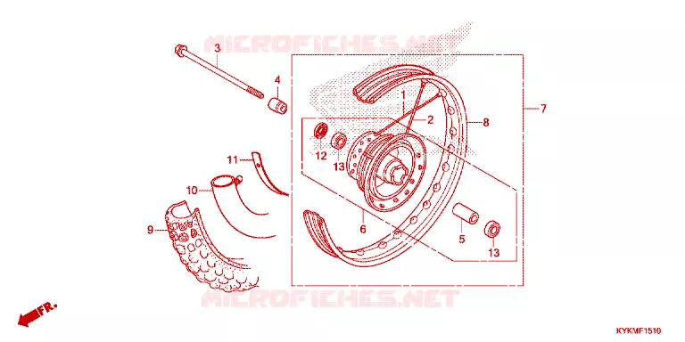 ROUE AVANT Honda MOTO 110 CRF 2022  CRF110FN