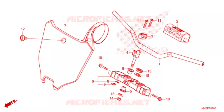 GUIDON - TE DE FOURCHE Honda MOTO 450 CRF 2023  CRF450RP