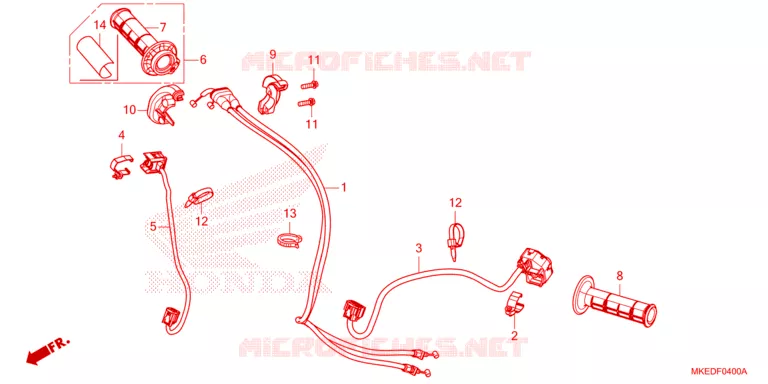 COMMODOS - POIGNEES - CABLES Honda MOTO 450 CRF 2023  CRF450RP