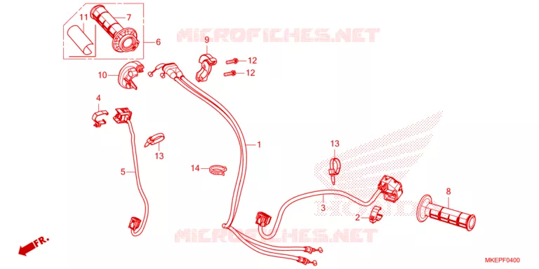 COMMODO - LEVIER - CABLE Honda MOTO 450 CRF 2023  CRF450RWEP