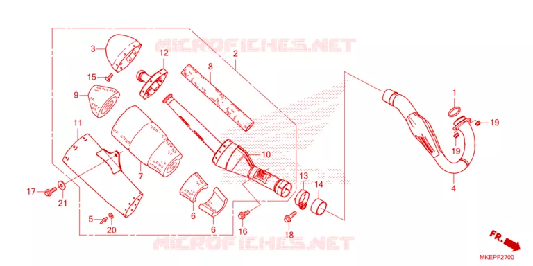 SILENCIEUX D'ECHAPPEMENT Honda MOTO 450 CRF 2023  CRF450RWEP