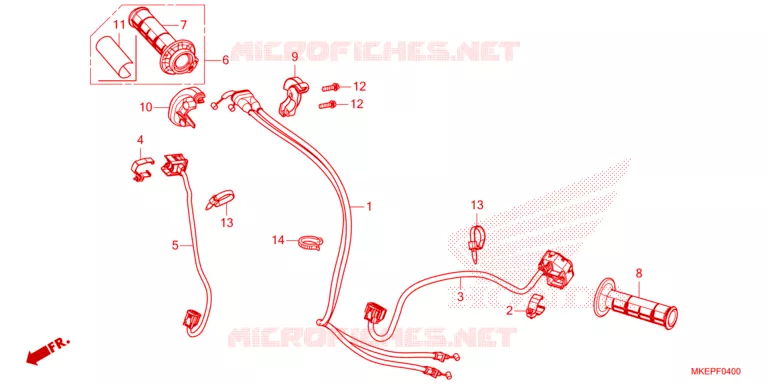 COMMODO - LEVIER - CABLE Honda MOTO 450 CRF 2023  CRF450RWEP