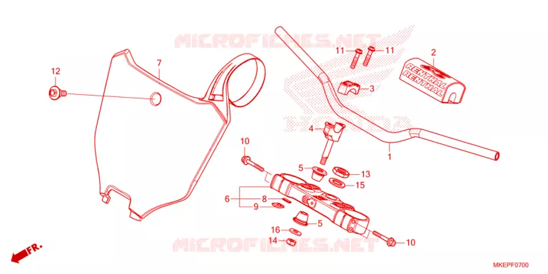 GUIDON - TE DE FOURCHE Honda MOTO 450 CRF 2023  CRF450RWEP