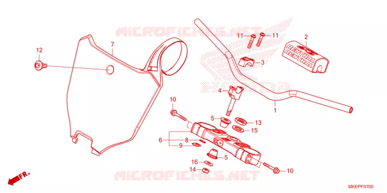 GUIDON - TE DE FOURCHE Honda MOTO 450 CRF 2023  CRF450RXP