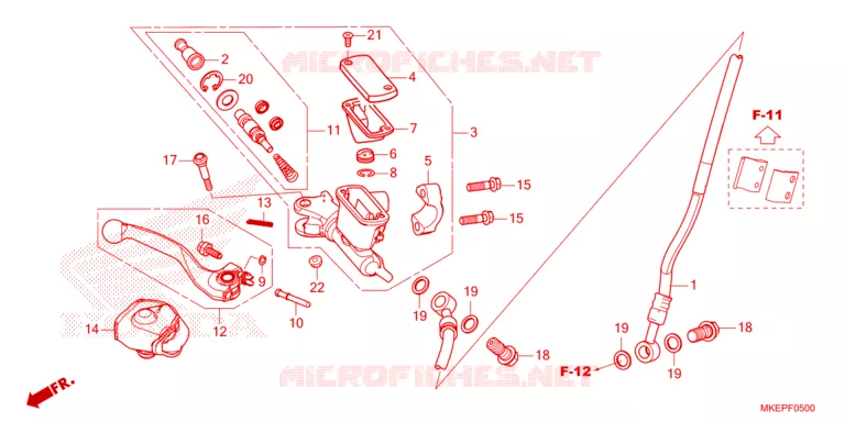 MAITRE CYLINDRE DE FREIN AVANT Honda MOTO 450 CRF 2023  CRF450RXP