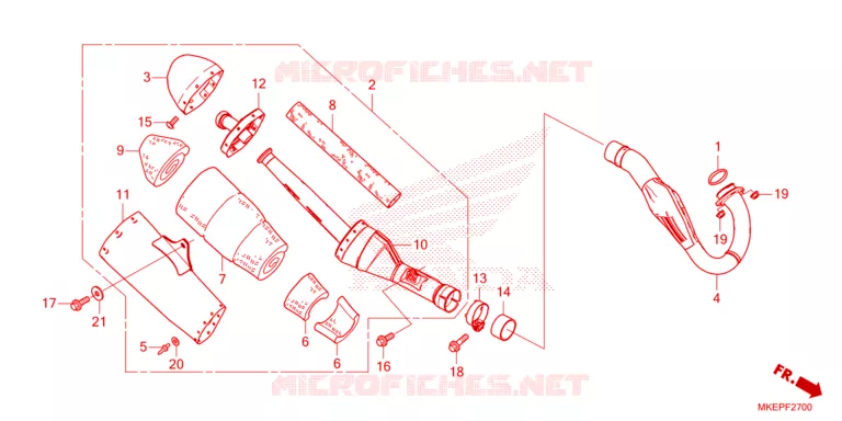 SILENCIEUX D'ECHAPPEMENT Honda MOTO 450 CRF 2023  CRF450RXP