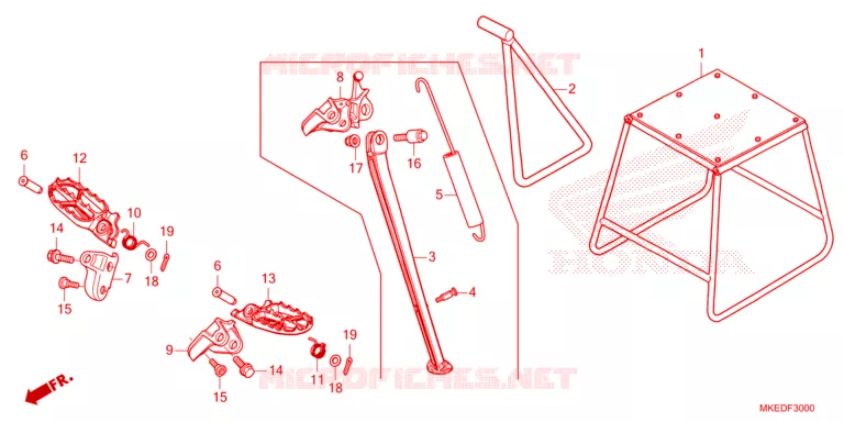REPOSE PIED - BEQUILLE Honda MOTO 450 CRF 2023  CRF450RXP