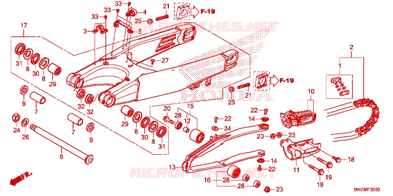 BRAS OSCILLANT Honda MOTO 450 CRF 2023  CRF450XP