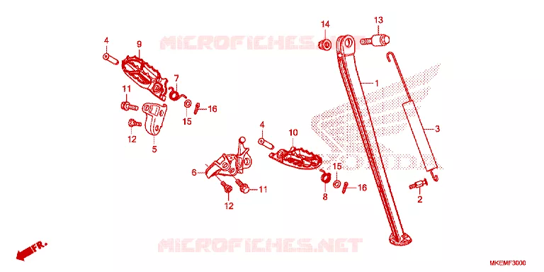 REPOSE PIED - BEQUILLE Honda MOTO 450 CRF 2023  CRF450XP
