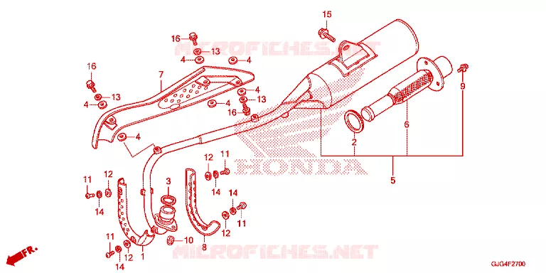 SILENCIEUX D'ECHAPPEMENT Honda MOTO 50 CRF 2023  CRF50FP