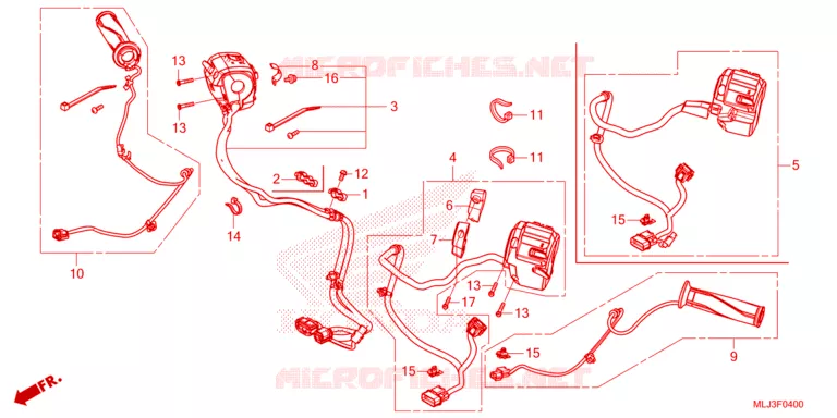 COMMODOS - POIGNEES Honda MOTO 1800 GOLD-WING 2023  GL1800BP