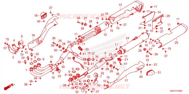SILENCIEUX D'ECHAPPEMENT Honda MOTO 1800 GOLD-WING 2023  GL1800DAP