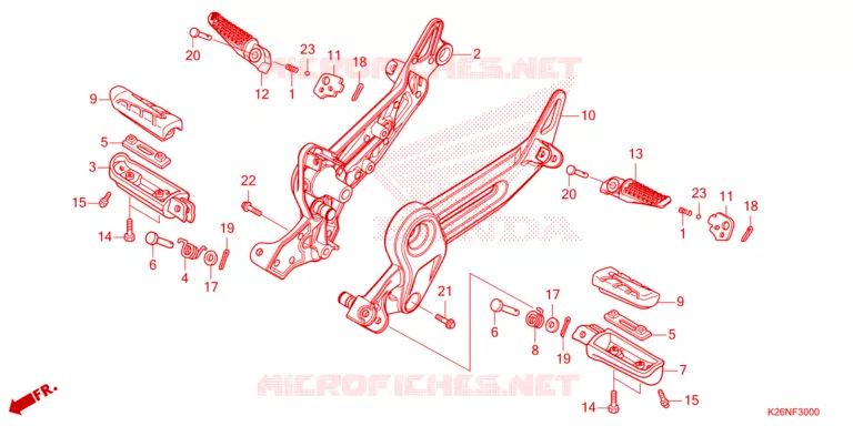 REPOSE PIED Honda MOTO 125 GROM 2023  MSX125P