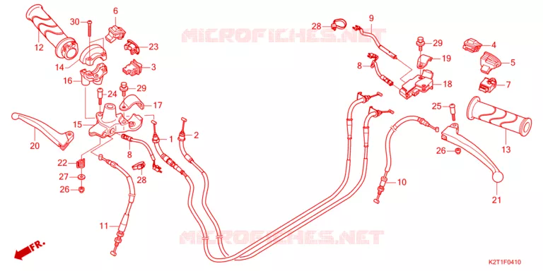 LEVIER DE GUIDON - CABLE - COMMODO Honda SCOOTER 125 LEAD 2022  NHX125N