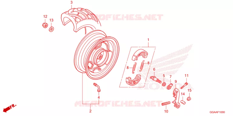 ROUE ARRIERE Honda SCOOTER 50 RUCKUS 2023  NPS50P