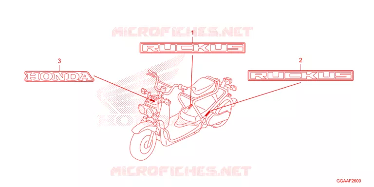 AUTOCOLLANTS Honda SCOOTER 50 RUCKUS 2023  NPS50P