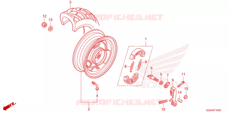 ROUE ARRIERE Honda SCOOTER 50 RUCKUS 2023  NPS50P