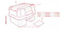 TOP CASE 38L pour Honda X ADV 750 LOWER de 2022