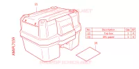 TOP CASE 38L pour Honda X ADV 750 LOWER de 2022