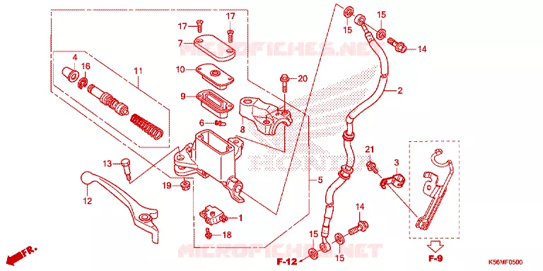 MAITRE CYLINDRE DE FREIN AVANT Honda MOTO 150 RS 2023  FS150FN_4MA