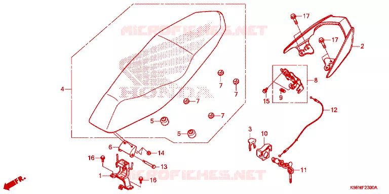 SELLE Honda MOTO 150 RS 2022  FS150FN_4MA