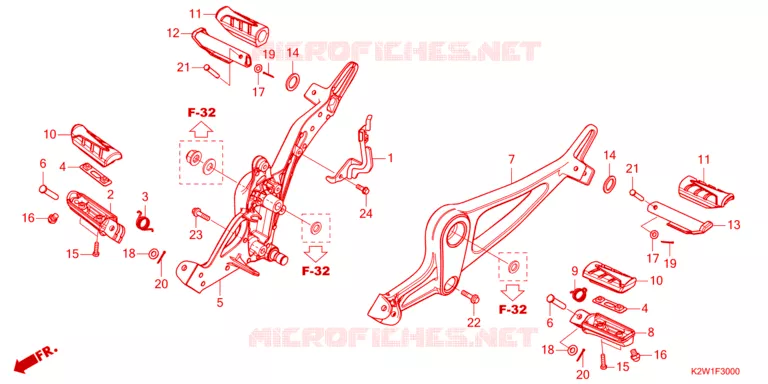 REPOSE PIED Honda MOTO 125 DAX 2022  ST125AP