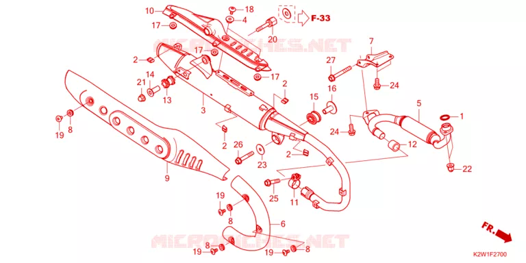 SILENCIEUX D'ECHAPPEMENT Honda MOTO 125 DAX 2022  ST125AP