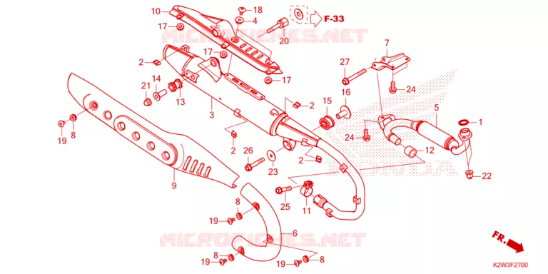 SILENCIEUX D'ECHAPPEMENT Honda MOTO 125 DAX 2022  ST125AP