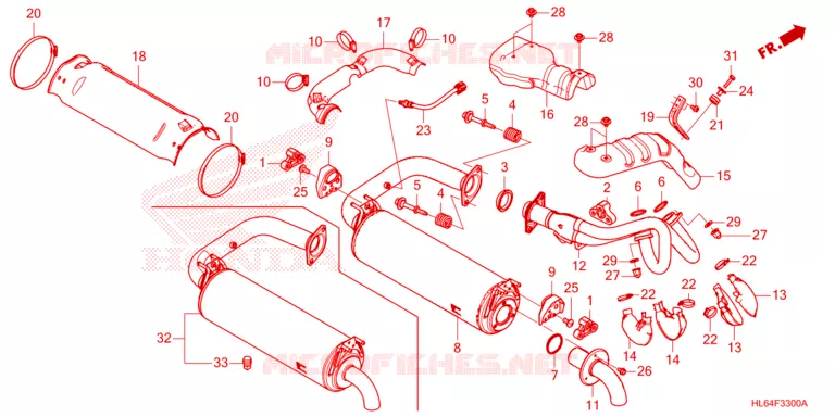 SILENCIEUX D'ECHAPPEMENT Honda ATV 1000 TALON 2021  SXS1000S2RM