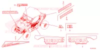 AUTOCOLLANTS pour Honda TALON 1000 R de 2022