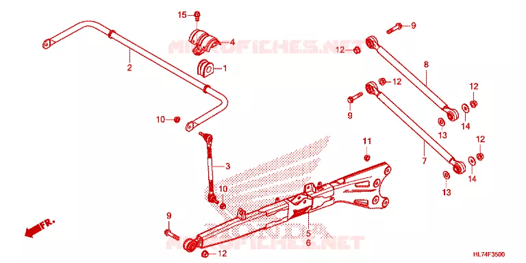 TRIANGLES - BARRE ANTI ROULIS Honda ATV 1000 TALON 2021  SXS1000S4XM