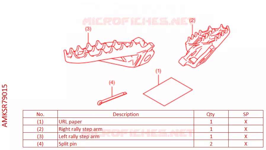 REPOSES PIEDS RALLY Honda MOTO 1100 AFRICA-TWIN 2022  CRF1100D4N