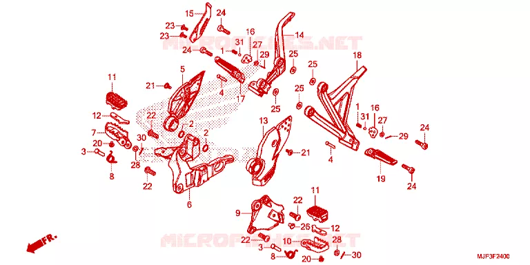 REPOSE PIED Honda MOTO 1000 AFRICA-TWIN 2016  CRF1000AG