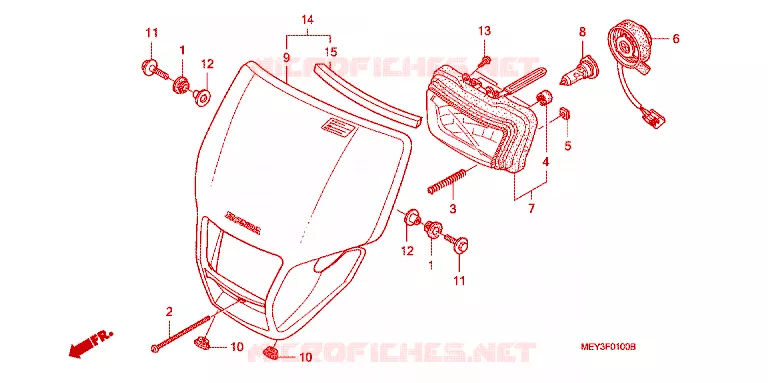 PHARE Honda MOTO 450 CRF 2010  CRF450X9