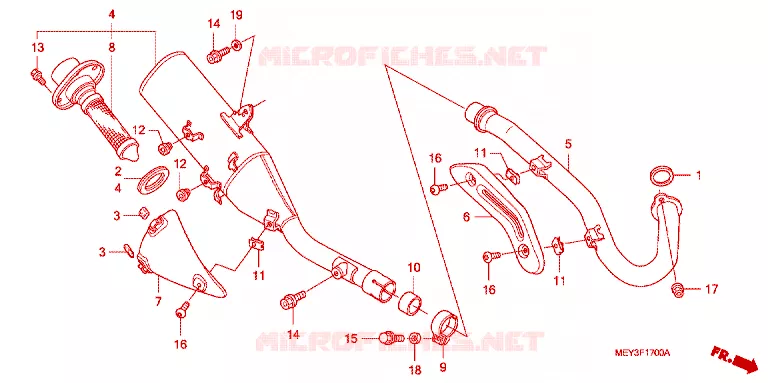 SILENCIEUX D'ECHAPPEMENT Honda MOTO 450 CRF 2010  CRF450X9