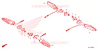 CLIGNOTANT pour Honda AFRICA TWIN 1000 DCT RED de 2016
