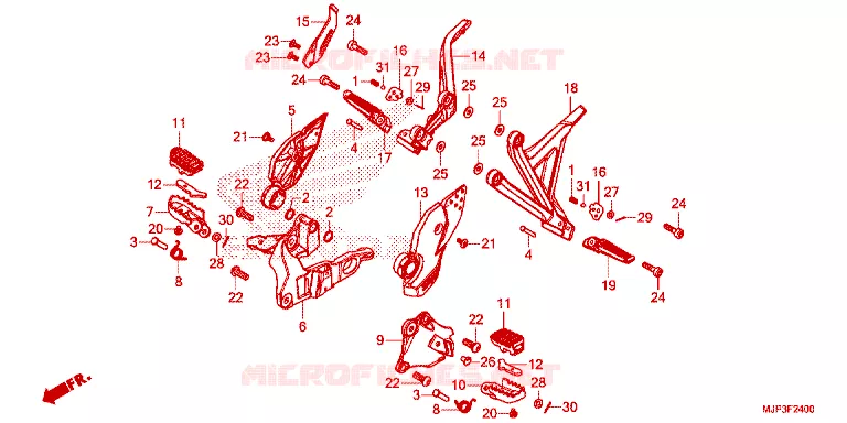 REPOSE PIED Honda MOTO 1000 AFRICA-TWIN 2016  CRF1000AG