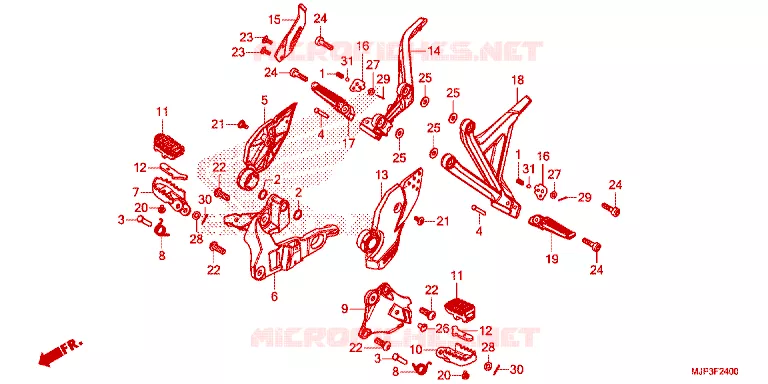REPOSE PIED Honda MOTO 1000 AFRICA-TWIN 2016  CRF1000AG
