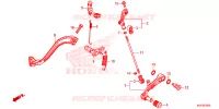 PEDALE pour Honda AFRICA TWIN 1000 WHITE de 2016