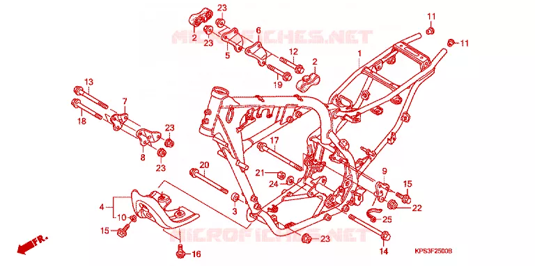 CADRE Honda MOTO 230 CRF 2003  CRF230F3