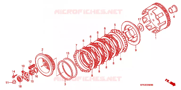 EMBRAYAGE Honda MOTO 230 CRF 2003  CRF230F3