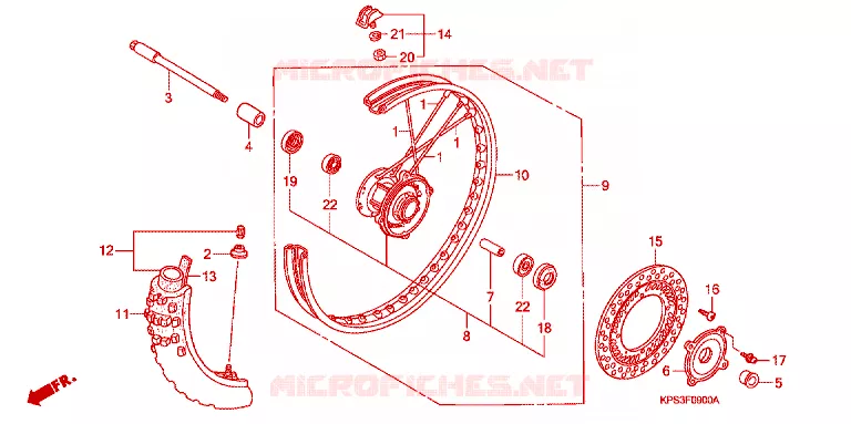 ROUE AVANT Honda MOTO 230 CRF 2003  CRF230F3